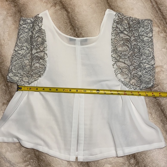 Anthropology Love Stitch Boho top blouse with lace sleeves - Picture 7 of 8